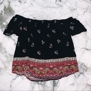 off the shoulder detailed blouse